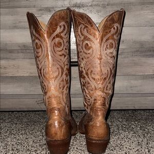 Shyanne Tan Embroidered Ankle Booties